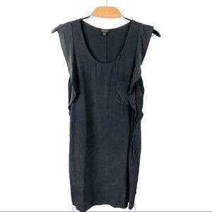 ** Talula Babaton Black Silk Sleeveless Ruffle Trim Dress Size S